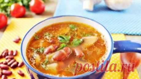 Постный суп с красной фасолью и грибами: сытный, густой и ароматный | Краше Всех