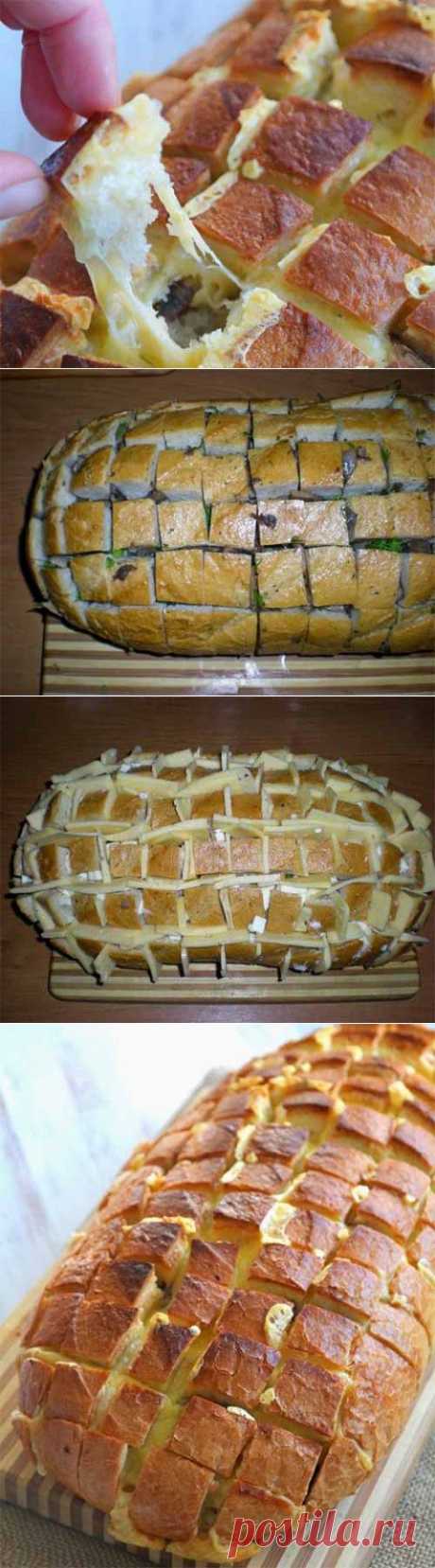 Сырный хлеб с грибами | Домашняя кулинария