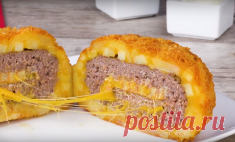 Супер бургер с картофелем фри: рецепт вкусного блюда на перекус