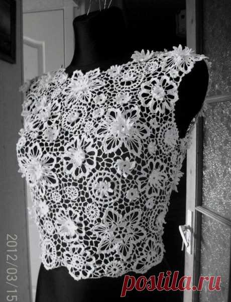 Irish crochet lace blouse dress top von LaimInga auf Etsy МАГАЗИН