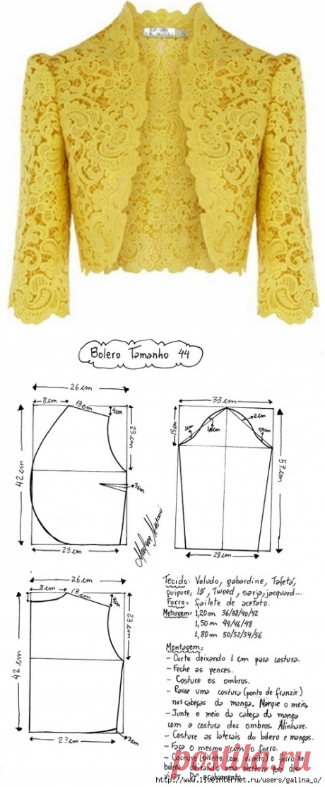 Выкройка болеро из гипюра европейские размеры 36-56 (Шитье и крой) | Журнал Вдохновение Рукодельницы