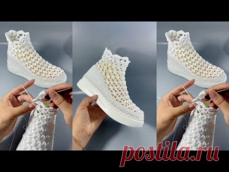 Beautiful Lady Shoe Knitting Handwork Full Video