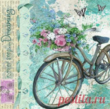 MI MALETA DE RECORTES: Láminas con Bicicletas, Flores, y algún Hada soñadora