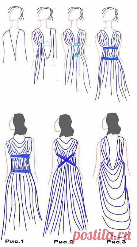 Греческое платье без выкройки. 3 способа сшить самим | Женские разговоры