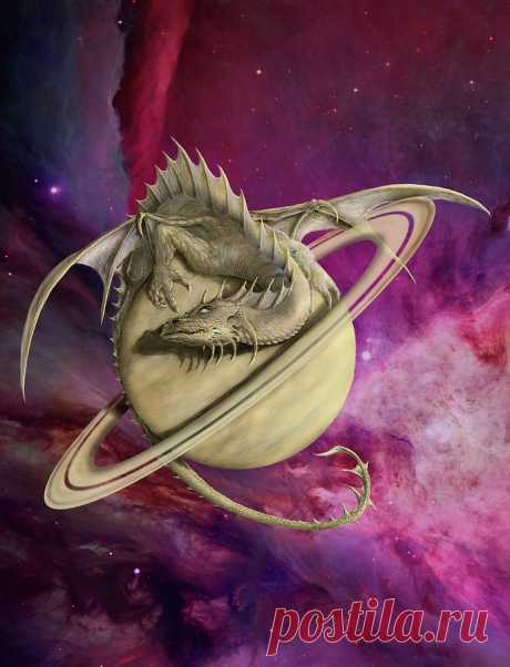 Saturn Dragon by MGL Meiklejohn Graphics Licensing Saturn Dragon Painting by MGL Meiklejohn Graphics Licensing