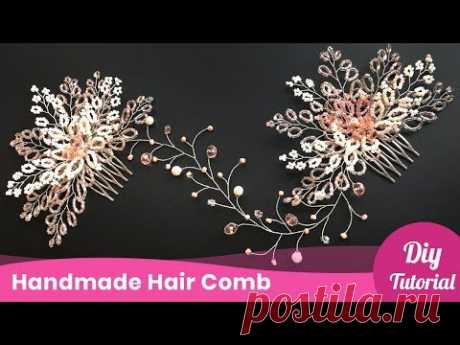 How To Make Wedding Hair Comb. DIY Craft Idea Tutorial