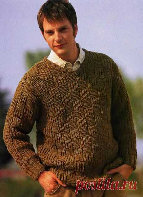 10 мужских пуловера и свитера 52 – 54 размера спицами – схемы вязания с описанием - Пошивчик одежды