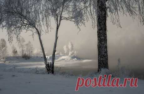 «Зимний занавес». Берег Енисея. Автор фото – Марина Фомина: nat-geo.ru/photo/user/117032/