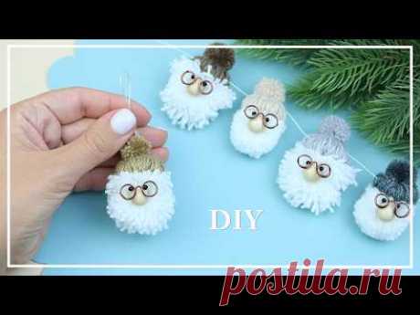 Милые Гномики в Шапочках из Пряжи 🧶 Делаю за 5 минут 🤗 Pompom Gnome making idea 💛 DIY NataliDoma