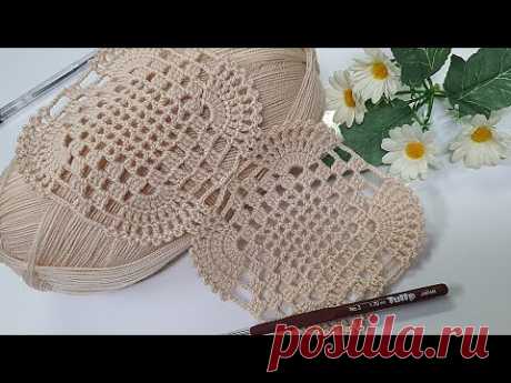 Muhteşem 💯 Yapımı kolay ve zarif tığ işi örgü model crochet knitting pattern