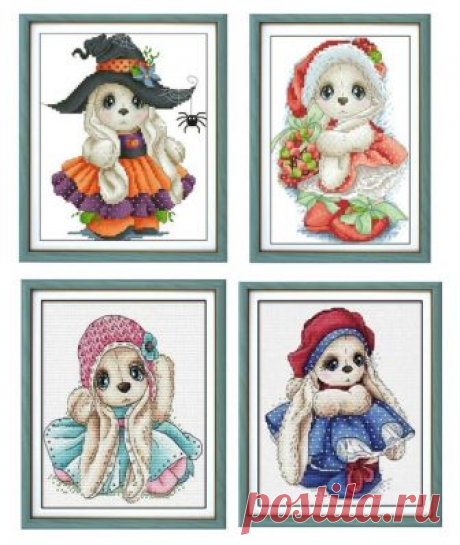 Rabbit, cross stitch, modern cross stitch, counted cross stitch, cross stitch kit, embroidery, embroidery kit, craft gifts, animal, kit, DIY Rabbit, cross stitch, modern cross stitch, counted cross stitch, cross stitch kit, embroidery, embroidery kit, craft gifts, animal, kit, DIY  ► More cross stitch kits : https://www.etsy.com/shop/OscolShop?ref=seller-platform-mcnav§ion_id=24630773  Package Include: -100% cotton threads -