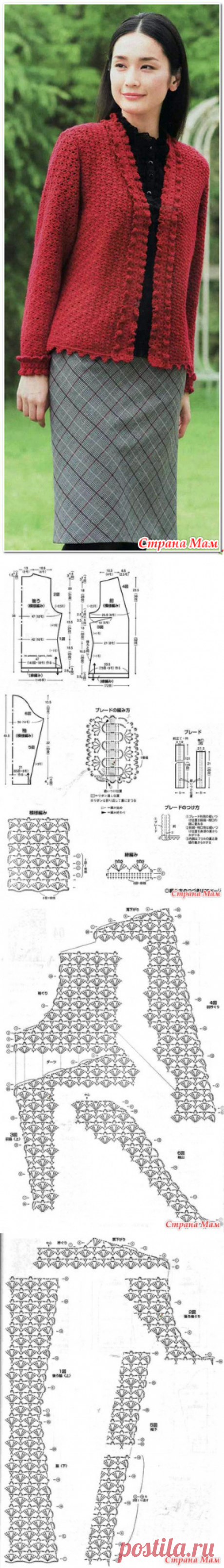 Ажурный кардиган крючком. - ВЯЗАНАЯ МОДА+ ДЛЯ НЕМОДЕЛЬНЫХ ДАМ - Страна Мам