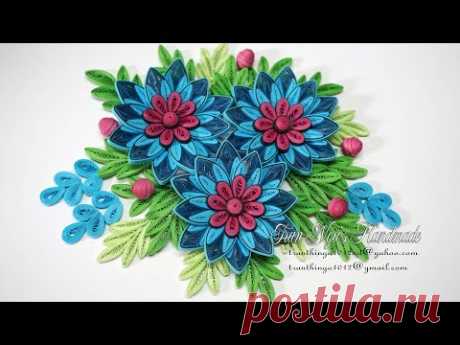 Quilling Flower V8 Tutorial | DIY Paper Flower Handmade Decoration