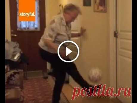Great-Grandmother Loves to Practice Keepy-Uppys
