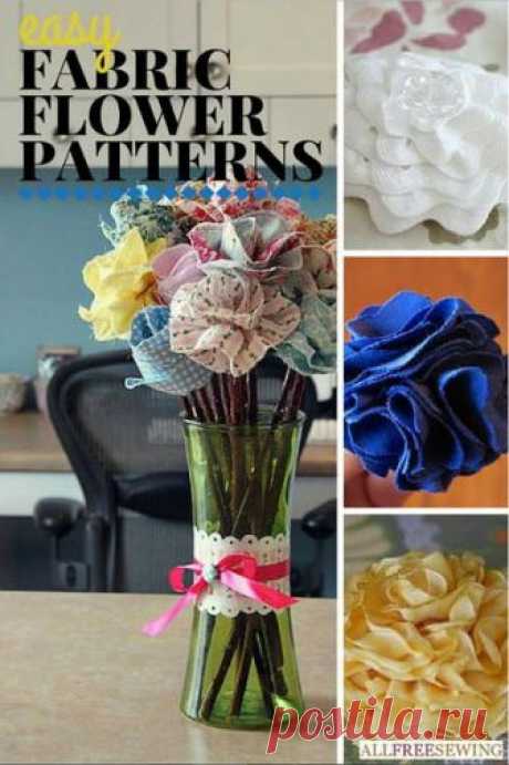 25+ Easy Fabric Flower Patterns | AllFreeSewing.com