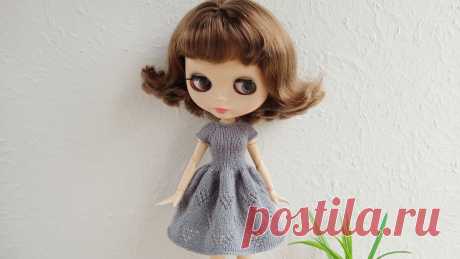 Вяжем платье для куклы Блайз "Треугольники" | Вязание для кукол Барби и Блайз | Дзен