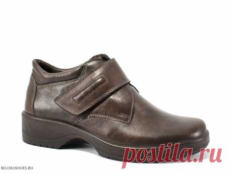 Ботинки женские Росвест 685-2, коричневый Комфортные демисезонные ботинки из натуральной кожи