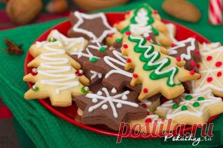 Новогоднее печенье с глазурью - праздничные рецепты с фото на Pokushay.ru