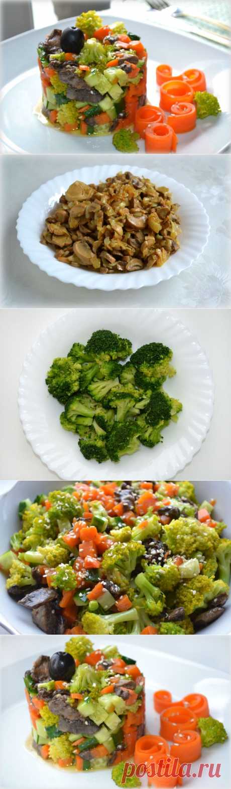 (380) Салат овощной с грибами - пошаговый рецепт с фото - салат овощной с грибами - как готовить: ингредиенты, состав, время приготовления - Леди@Mail.Ru