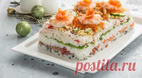 Как сделать суши-торт на праздничный стол — читать на Gastronom.ru