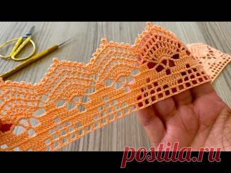 STYLISH, EASY and BEAUTIFUL Edge Lace Crochet Pattern Tutorial