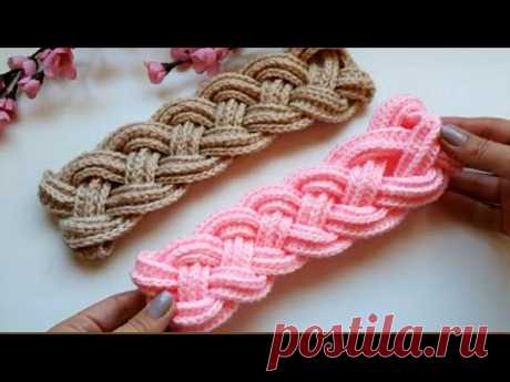 Halat Örgü Saç Bandı Yapımı | DIY Crochet Headband Tutorial