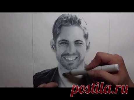 Paul Walker drawing tribute - YouTube