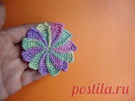 Вязаные крючком цветы Урок 28 Crochet flower pattern