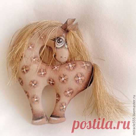 Гламурная кофейная лошадка к Новому году. Шьем текстильную игрушку.
