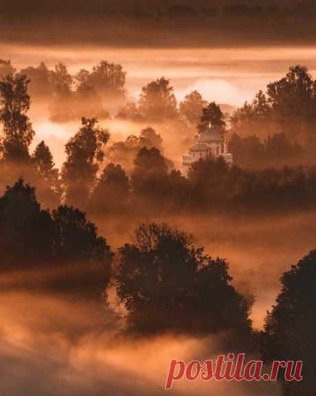 Рассвет в Истре, Московская область. Автор фото – Андрей Белавин: nat-geo.ru/photo/user/290852/