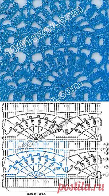 1001 узор. Узоры крючком. Ажурные узоры