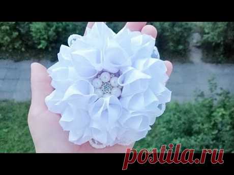 Пышный бант из ленты 2.5см/Ribbon Bow/Tutorial/DIY