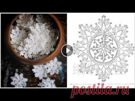 ❄️ Снежинки крючком схемы ❄️ CROCHET SNOWFLAKES PATTERNS ❄️ Красивые ажурные снежинки крючком - видео подборка схем для вязания крючком и вдохновения. Сохранить и распечатать схемы вязания крючком ажурных снежи...