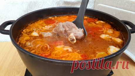 Настоящий узбекский суп Шурпа с бараниной. Вкусно и сытно по домашнему как в чайхане | Пазанда Келин | Дзен