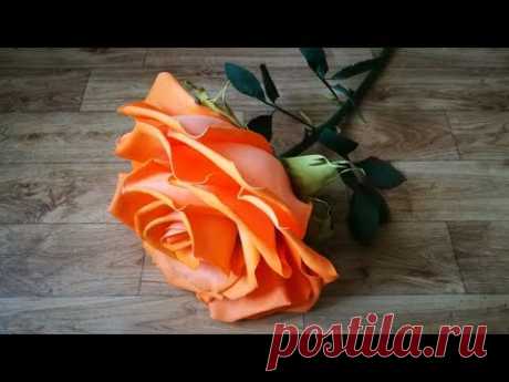 Роза из фоамирана D=40 см. Часть 3