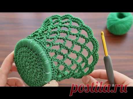 SUPERB BEAUTIFUL 😉 MUY BONİTO Super easy Very useful crochet decorative basket making.