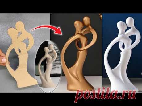 Couples Cardboard  Craft  💓 Couple Craft Ideas 💓 Showpiece Craft ❣️ Clay putty Craft ❣️ Home decor