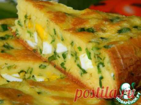 Пирог с яйцами и зеленым луком - самый вкусный, весенний, солнечный
