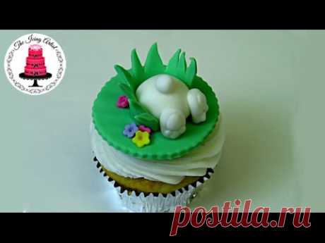 Easter Bunny Bum Cupcake - How To With The Icing Artist