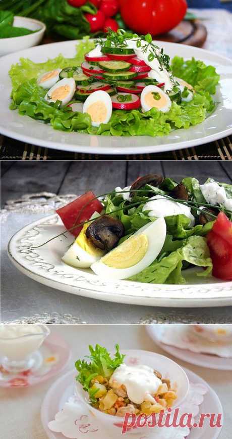 Повседневные салаты с куриным яйцом: сытно и очень просто! / Простые рецепты