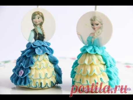 How to make frozen cake pops. Princess cake pop dress tutorial- Rosie's Dessert Spot