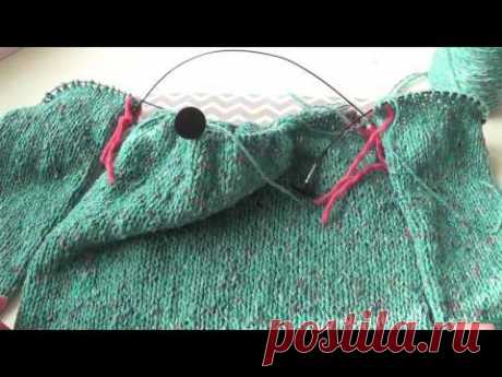 Детский свитер РЕГЛАНОМ снизу из пряжи Donegal Tweed