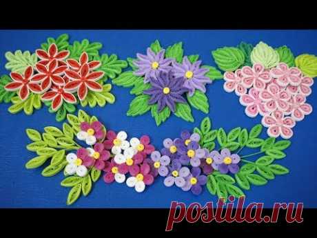 Quilling Basic Flower Tutorial  For Beginner DIY Paper Flower Home Decoration