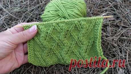 «Приморская Ель» - японский узор спицами "Seaside Spruce" - Japanese knitting pattern