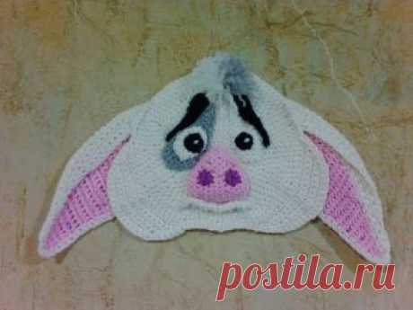Прихватка "Поросенок Пуа", ч.1. Pothook is a pig of Pua, р.1. Amigurumi. Crochet.