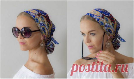 Завязываем платок на голове — красиво, стильно, современно