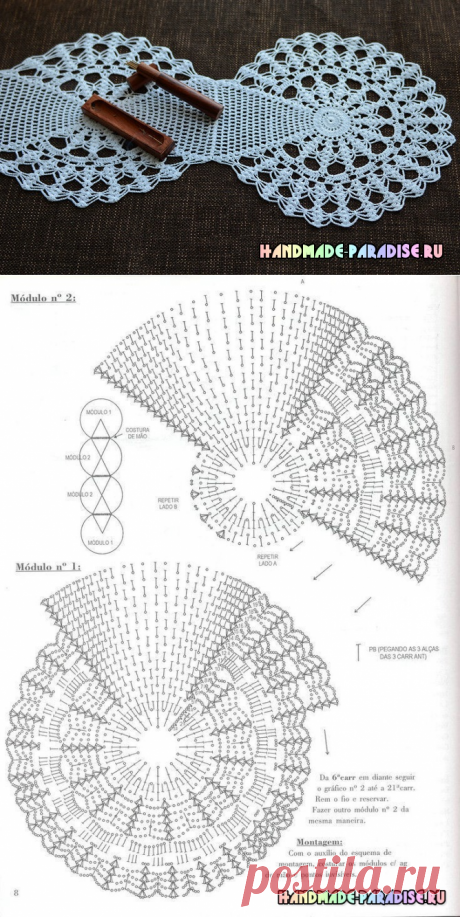 Салфетки крючком - схемы вязания - Handmade-Paradise