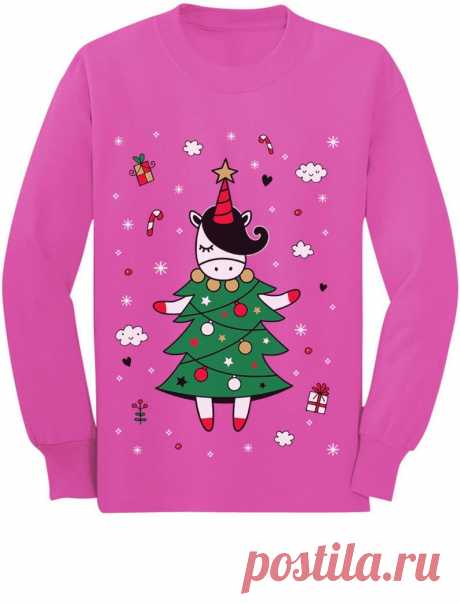Unicorn Xmas Tree Dress Cute Ugly Christmas Toddler/Kids Long | Etsy