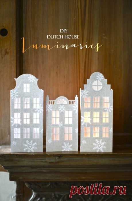 DIY Dutch Canal House Luminaries Back in the Springtime, Mum and I went to Amsterdam for a weekend which we spent in cafes, galleries, stores, bars and - most of all - walking along all the beautiful canal streets, picking the hou...