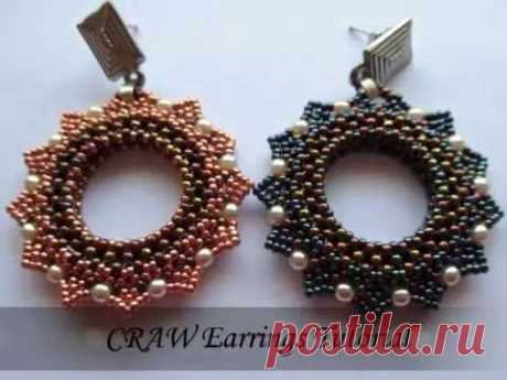 [ENG] CRAW Earrings with seed beads and pearls - Beading Tutorial